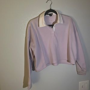 purple long sleeve polo